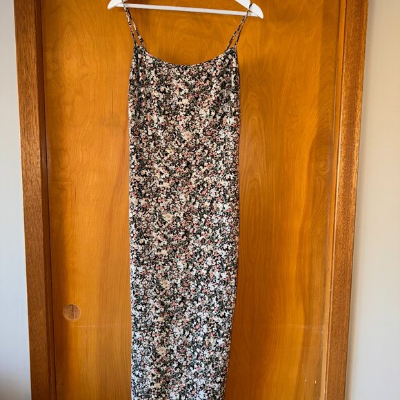 Abercrombie & Fitch Floral Midi Dress with Slit - Picture 1 of 6
